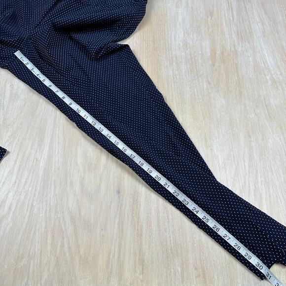 Lane Bryant Navy Blue Dot Stretch Waist Allie Boot Work Casual Dress Pants 22 - Picture 13 of 16